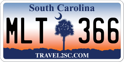 SC license plate MLT366