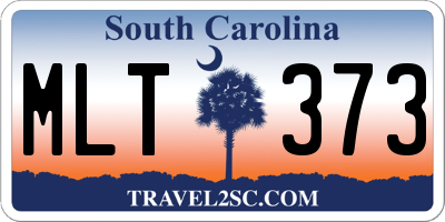 SC license plate MLT373