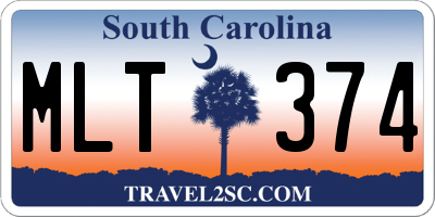 SC license plate MLT374