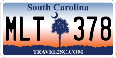 SC license plate MLT378