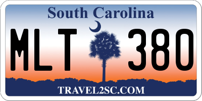 SC license plate MLT380