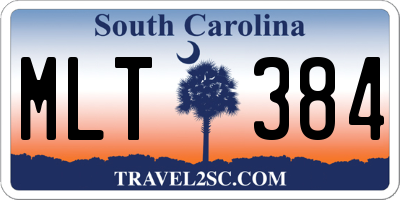 SC license plate MLT384