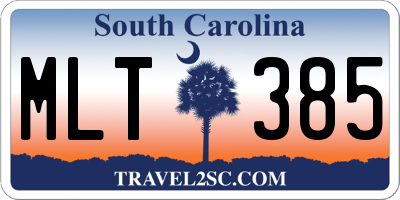 SC license plate MLT385