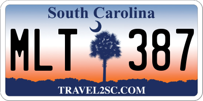 SC license plate MLT387