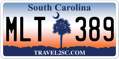 SC license plate MLT389