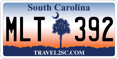 SC license plate MLT392