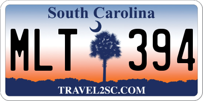 SC license plate MLT394