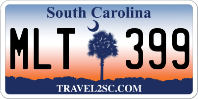 SC license plate MLT399