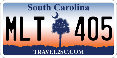 SC license plate MLT405