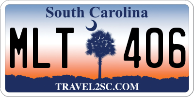 SC license plate MLT406