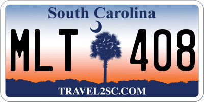 SC license plate MLT408