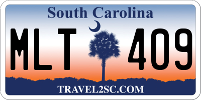 SC license plate MLT409
