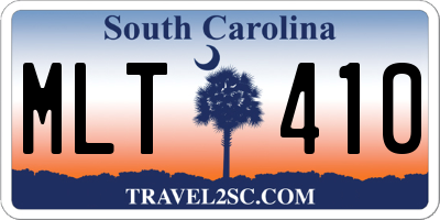 SC license plate MLT410