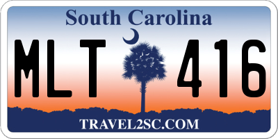 SC license plate MLT416