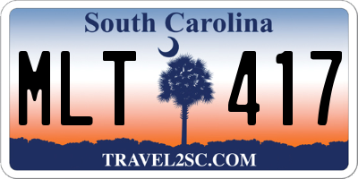 SC license plate MLT417
