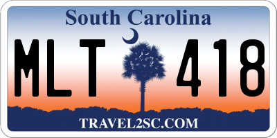 SC license plate MLT418