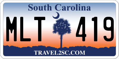 SC license plate MLT419