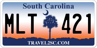 SC license plate MLT421
