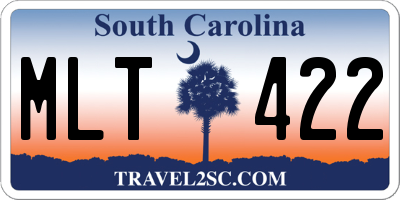 SC license plate MLT422
