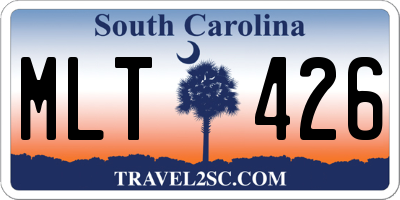 SC license plate MLT426