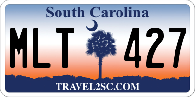 SC license plate MLT427