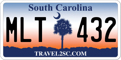 SC license plate MLT432
