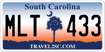 SC license plate MLT433