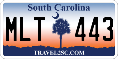 SC license plate MLT443