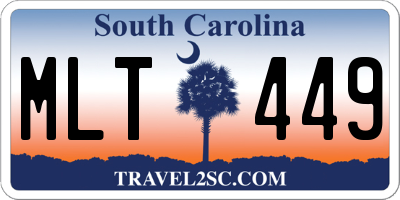 SC license plate MLT449