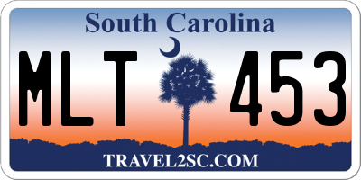 SC license plate MLT453