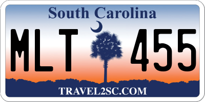 SC license plate MLT455
