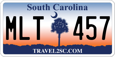 SC license plate MLT457