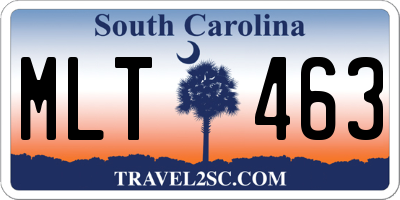 SC license plate MLT463