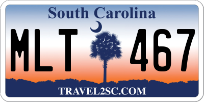 SC license plate MLT467
