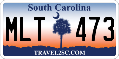 SC license plate MLT473