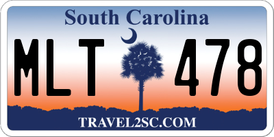 SC license plate MLT478