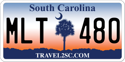 SC license plate MLT480
