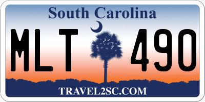 SC license plate MLT490