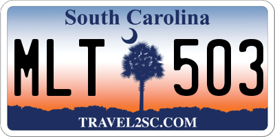 SC license plate MLT503