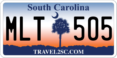 SC license plate MLT505