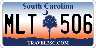 SC license plate MLT506