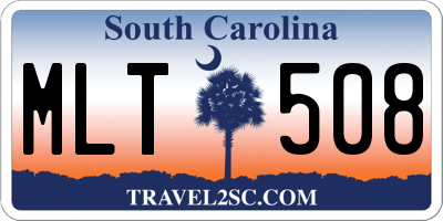 SC license plate MLT508