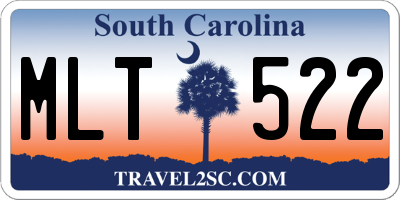 SC license plate MLT522