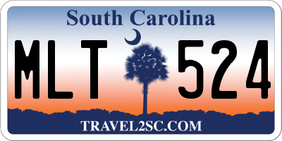 SC license plate MLT524