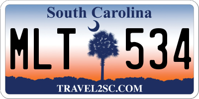 SC license plate MLT534