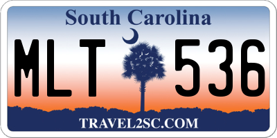 SC license plate MLT536