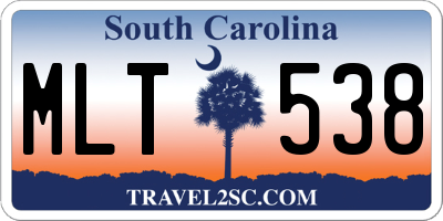 SC license plate MLT538