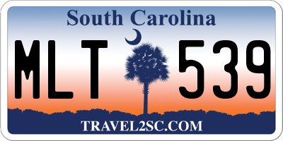 SC license plate MLT539
