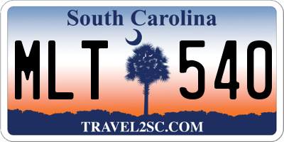 SC license plate MLT540
