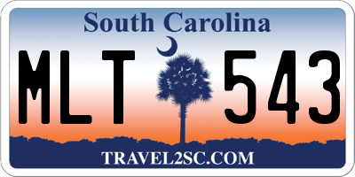 SC license plate MLT543